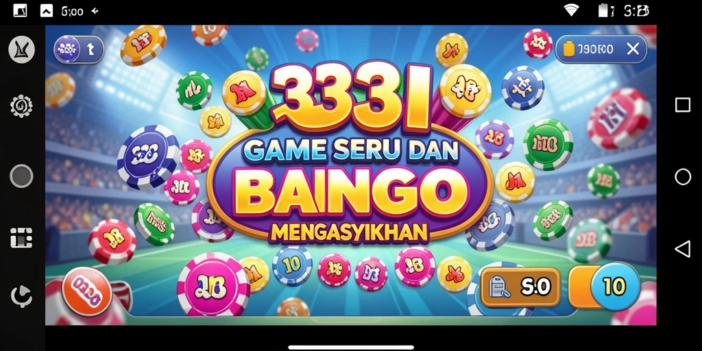 Tampilan gameplay seru dalam aplikasi bingo 333I.