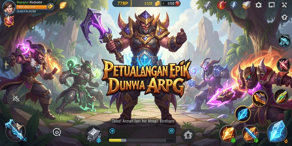Tampilan gameplay menarik di dunia ARPG yang menantang.