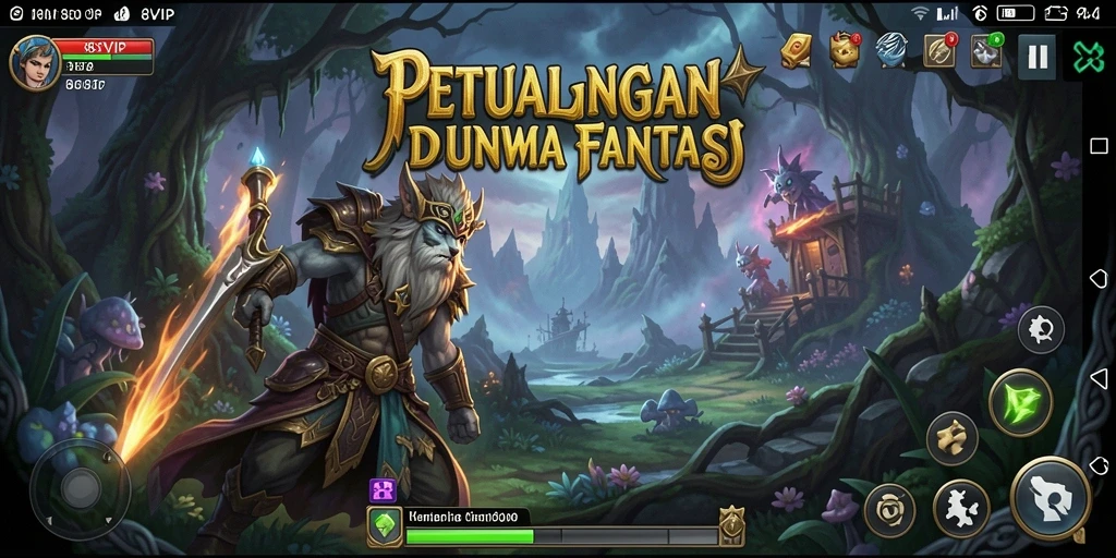 Screenshot gameplay 8SVIP menampilkan petualangan seru di dunia fantasi.