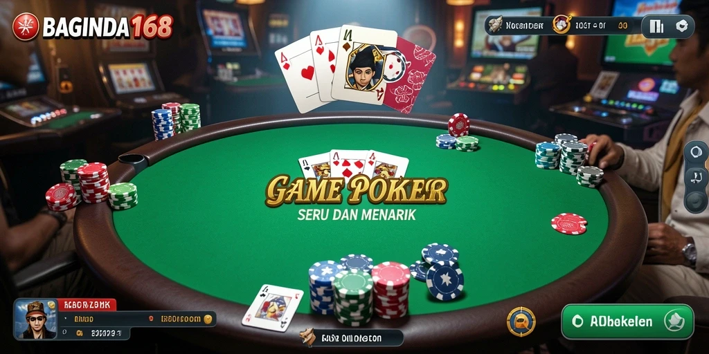 Screenshot menampilkan gameplay seru dari game Poker BAGINDA168.