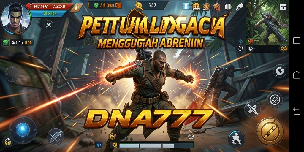 Tangkapan layar dari gameplay aksi seru DNA777.