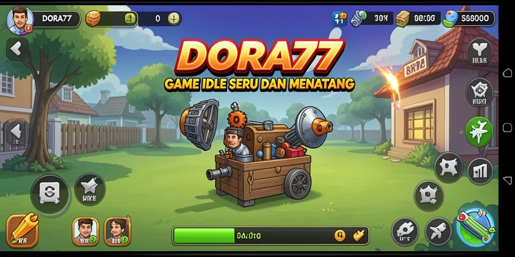 Menampilkan gameplay DORA77 yang menarik dan santai.