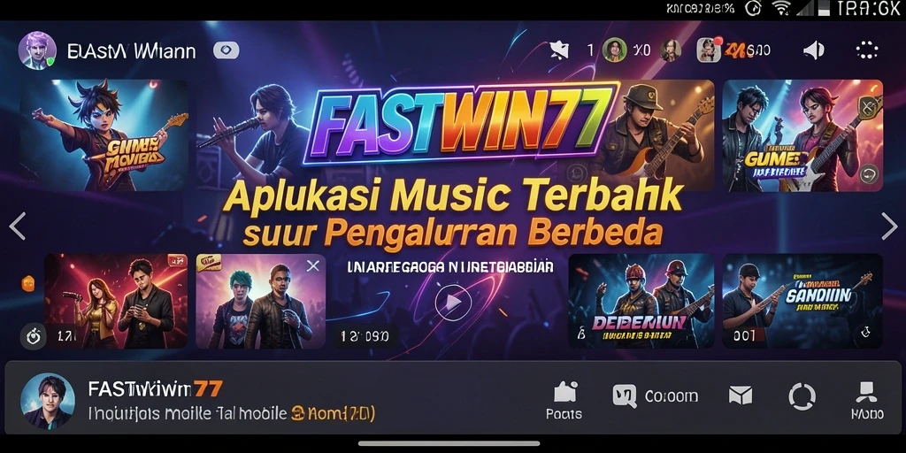 Tampilan gameplay FASTWIN77 yang menarik dengan berbagai fitur musik.