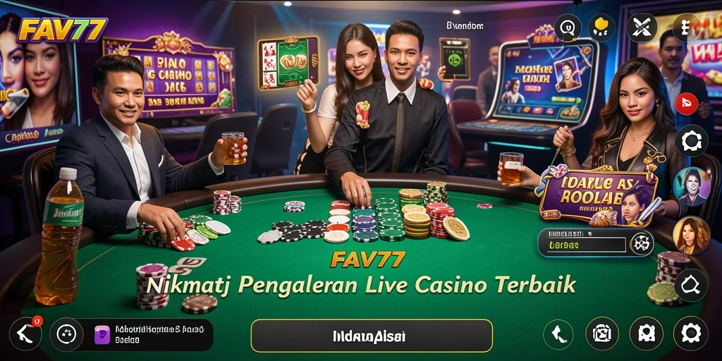Tampilan gameplay FAV77 yang mendebarkan di Live Casino.
