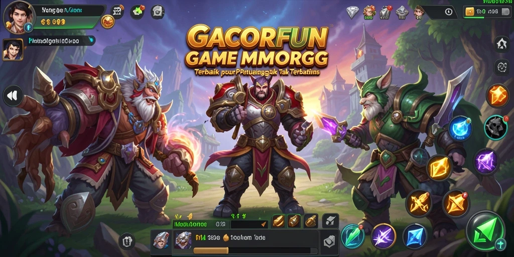 Tampilan gameplay GACORFUN yang seru dalam dunia MMORPG.