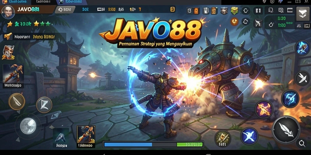Tampilan gameplay <strong>JAVO88</strong> yang mendebarkan dan penuh strategi.