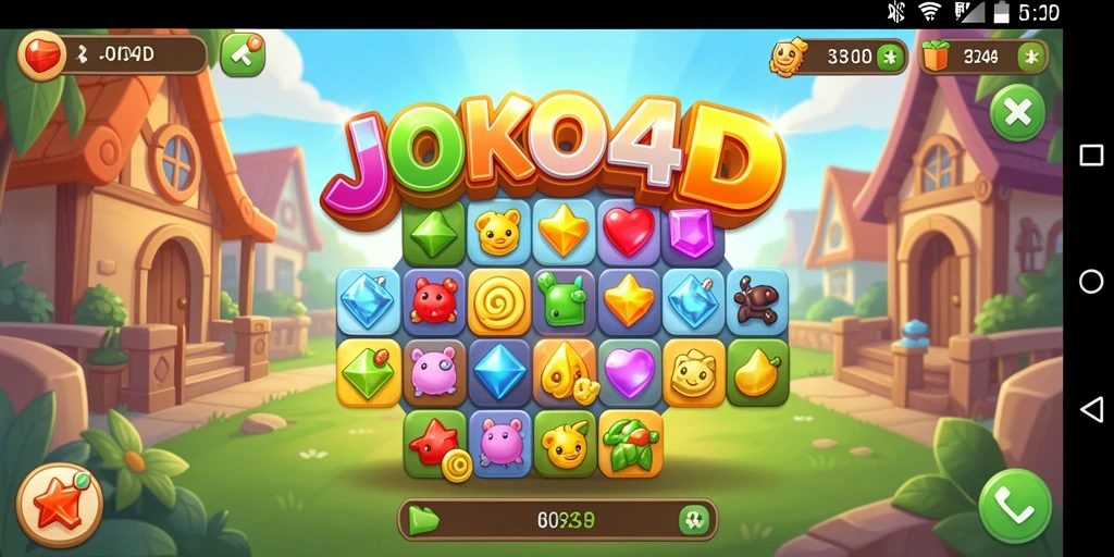 Tampilan gameplay seru JOKO4D dalam genre Match-3.