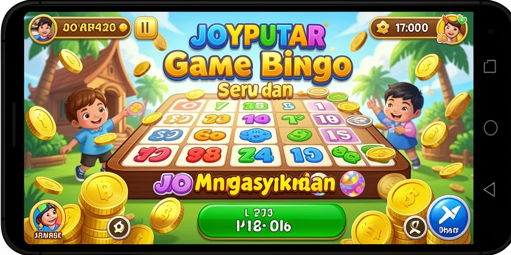 Tampilan gameplay seru JOYPUTAR dengan suasana Bingo yang menarik.