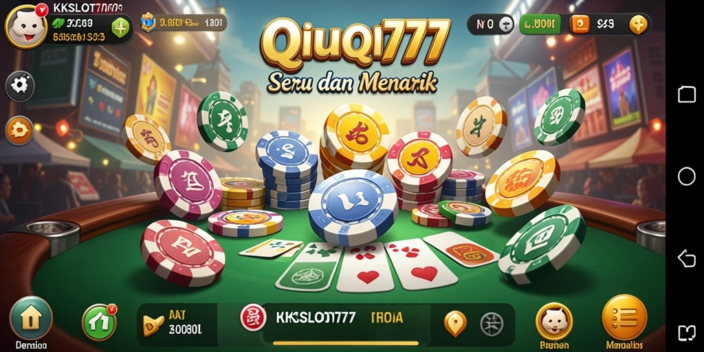Screenshot gameplay QiuQiu KKSLOT777 yang penuh aksi.