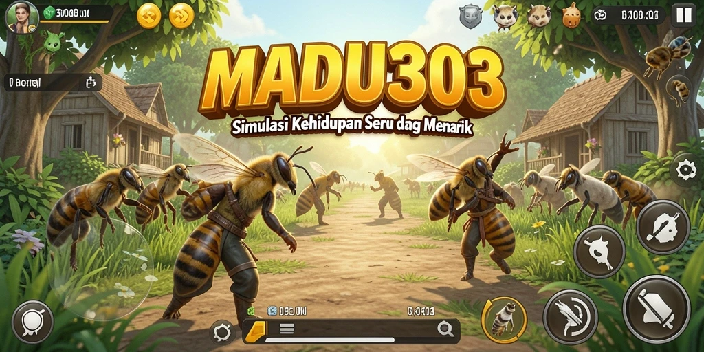 Tampilan gameplay MADU303 menunjukkan pengalaman simulasi yang seru dan interaktif.