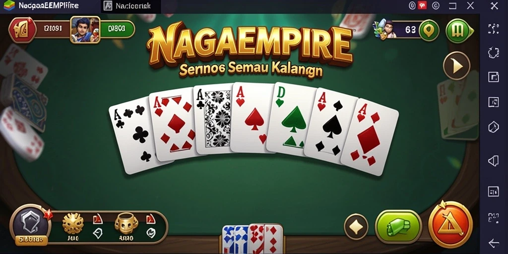 Tampilan gameplay seru dalam NAGAEMPIRE yang menampilkan Domino.