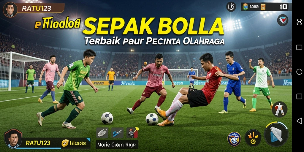 Screenshot RATU123 menunjukkan aksi seru ketika mencetak gol di lapangan.
