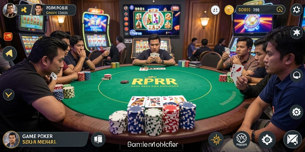 Tampilan seru gameplay Poker di RPRR.