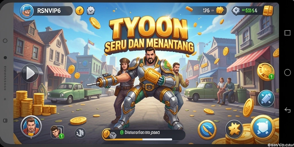 Screenshot menampilkan gameplay Tycoon yang seru dan strategis.