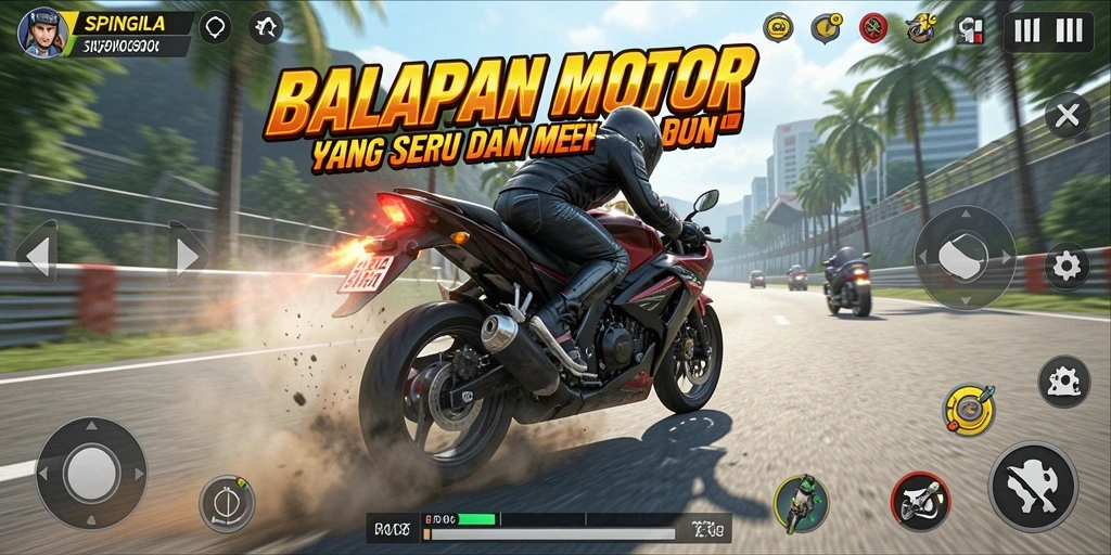 Tampilan balapan motor yang mendebarkan di SPINGILA.