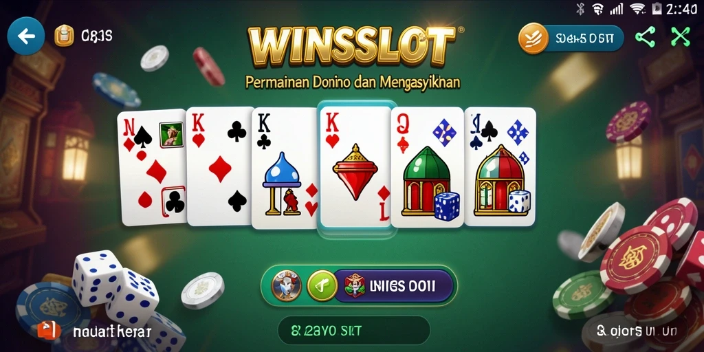 Tangkapan layar gameplay WINSLOT yang menampilkan aksi domino seru.